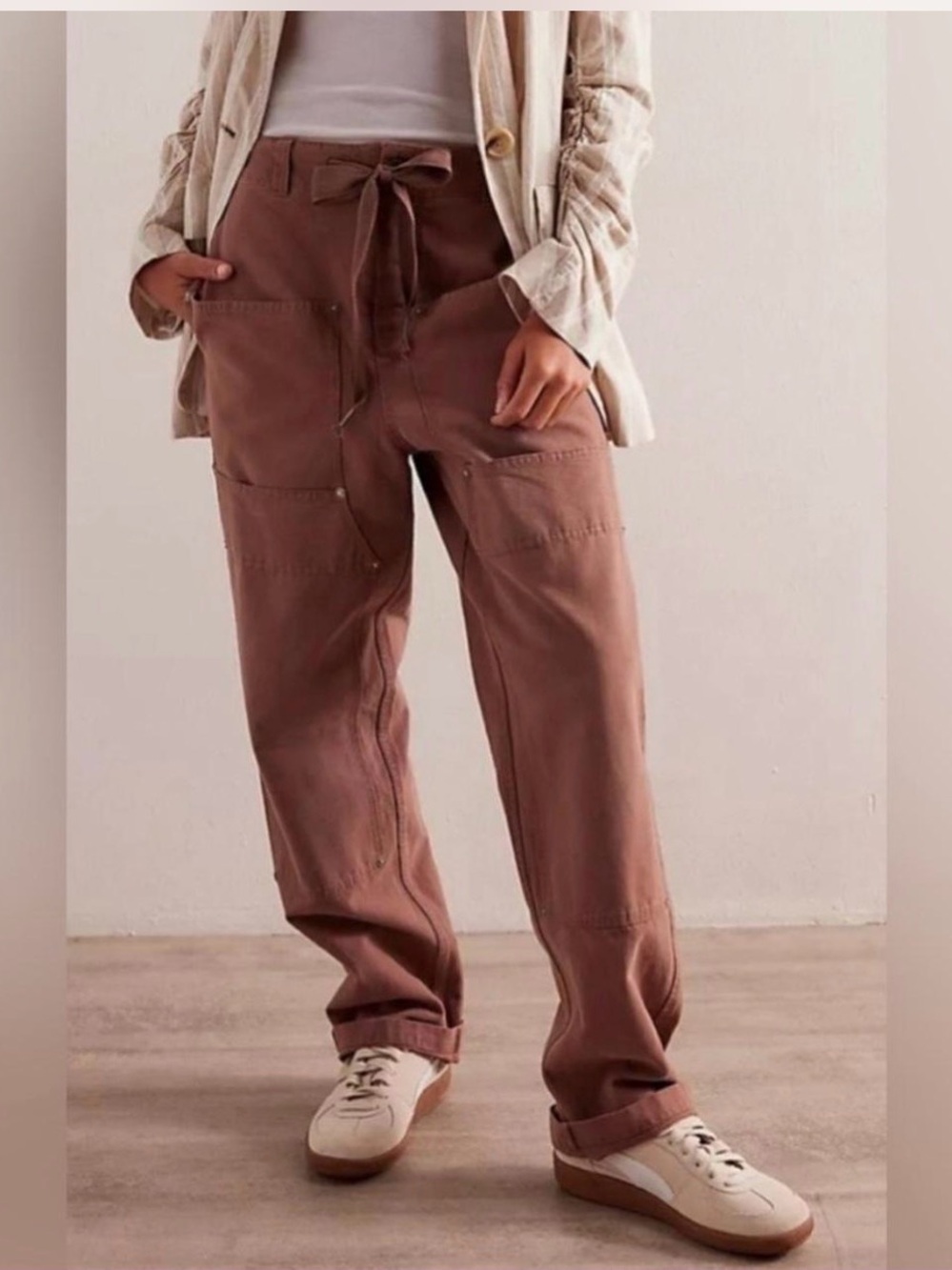 We The Free Hayden Pull On Carpenter Pants in Brownie